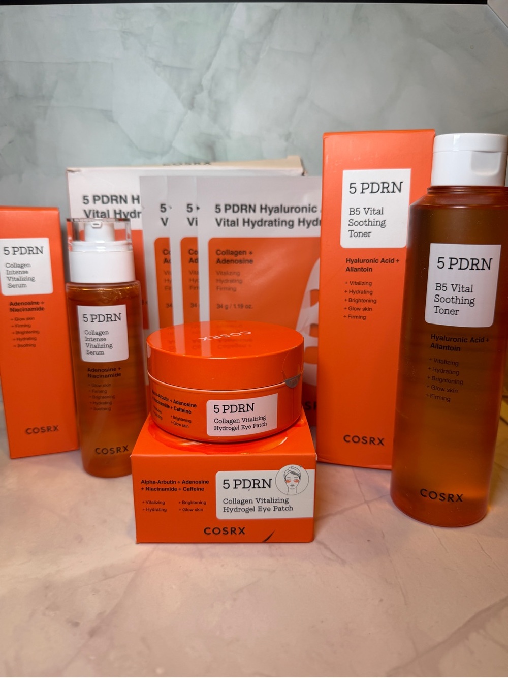 COSRX 5 PDRN Skincare Bundle – Toner, Serum, Hydrogel Masks & Eye Patches
